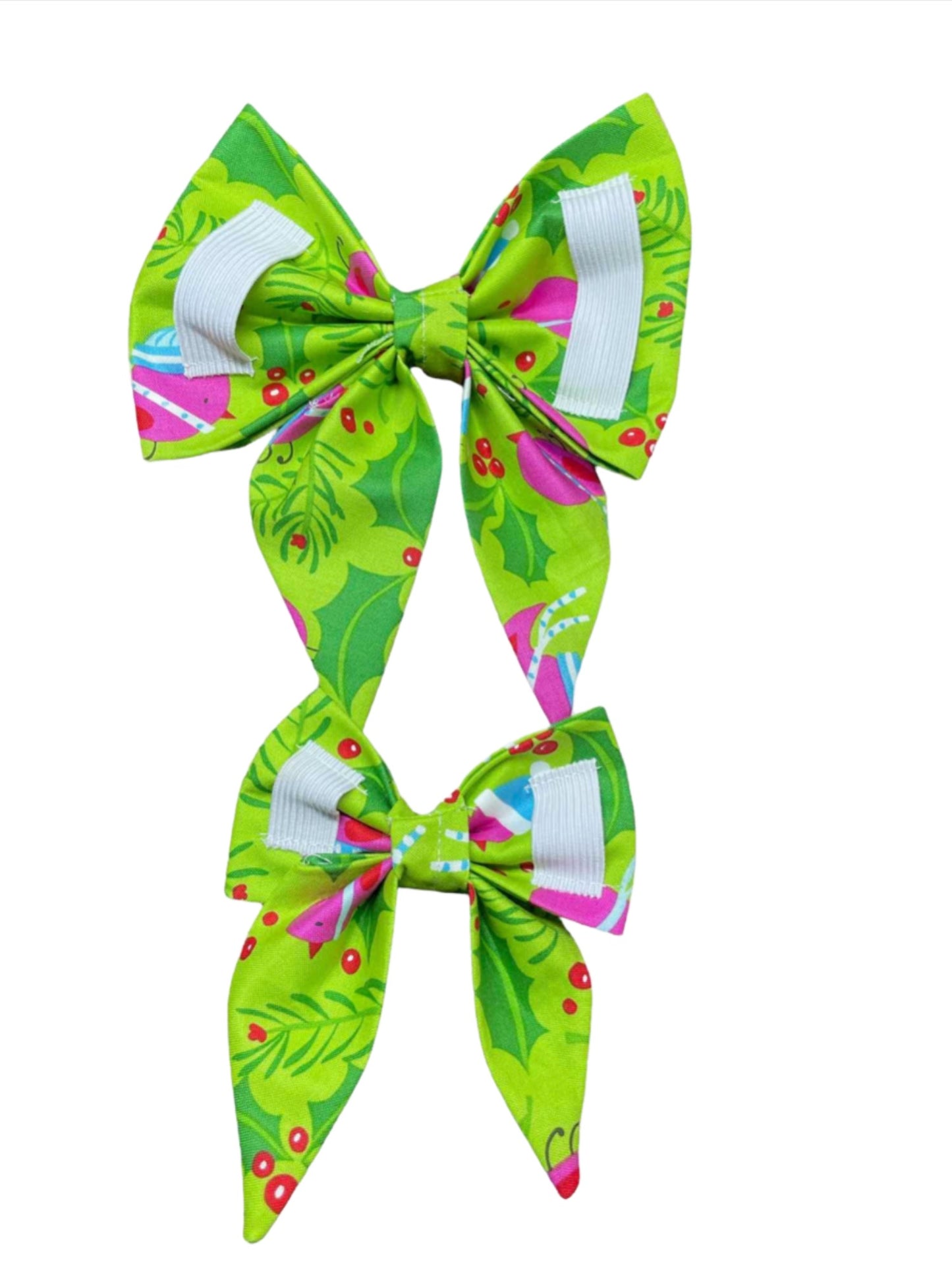 Winter Pink Bird Bow