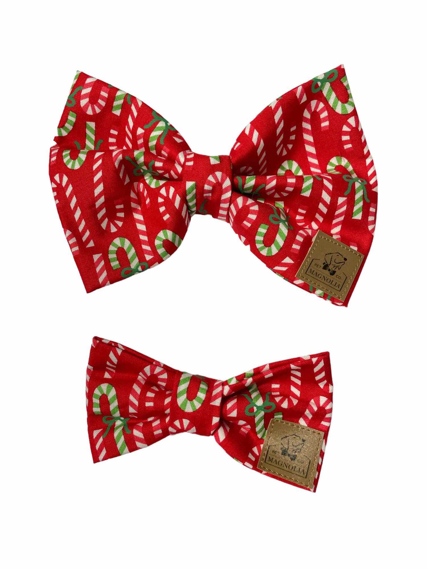 Candy Cane Green and Red BowTie