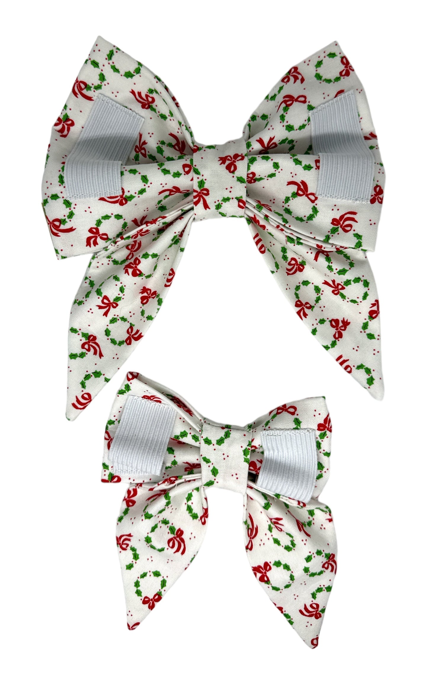 Christmas Wreath Dog Bow