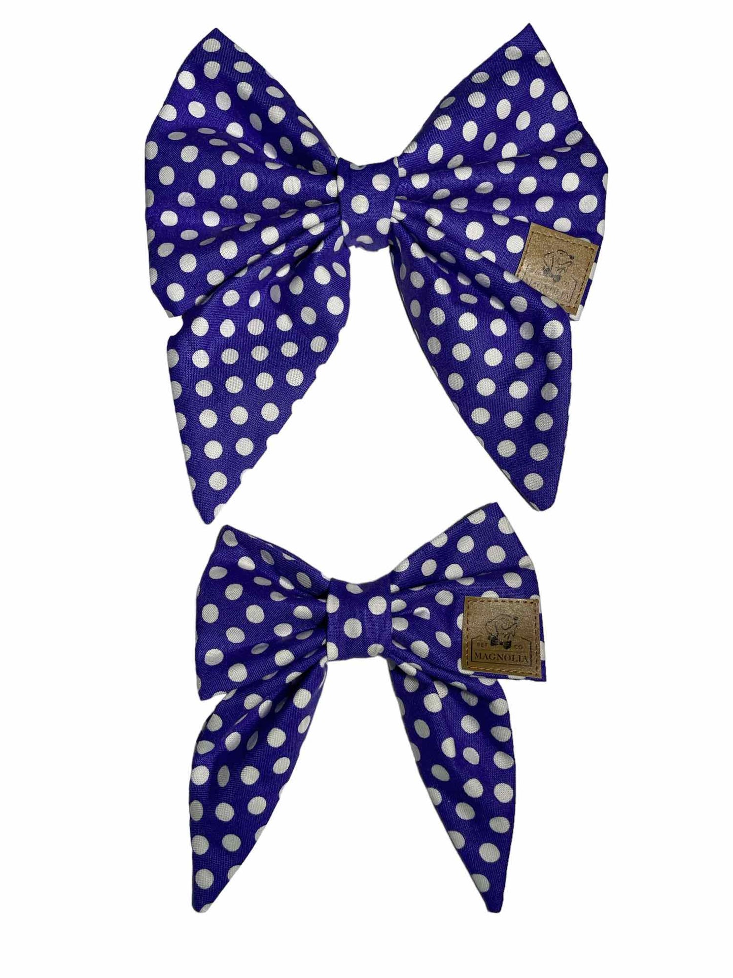 Purple Polkadot Bow