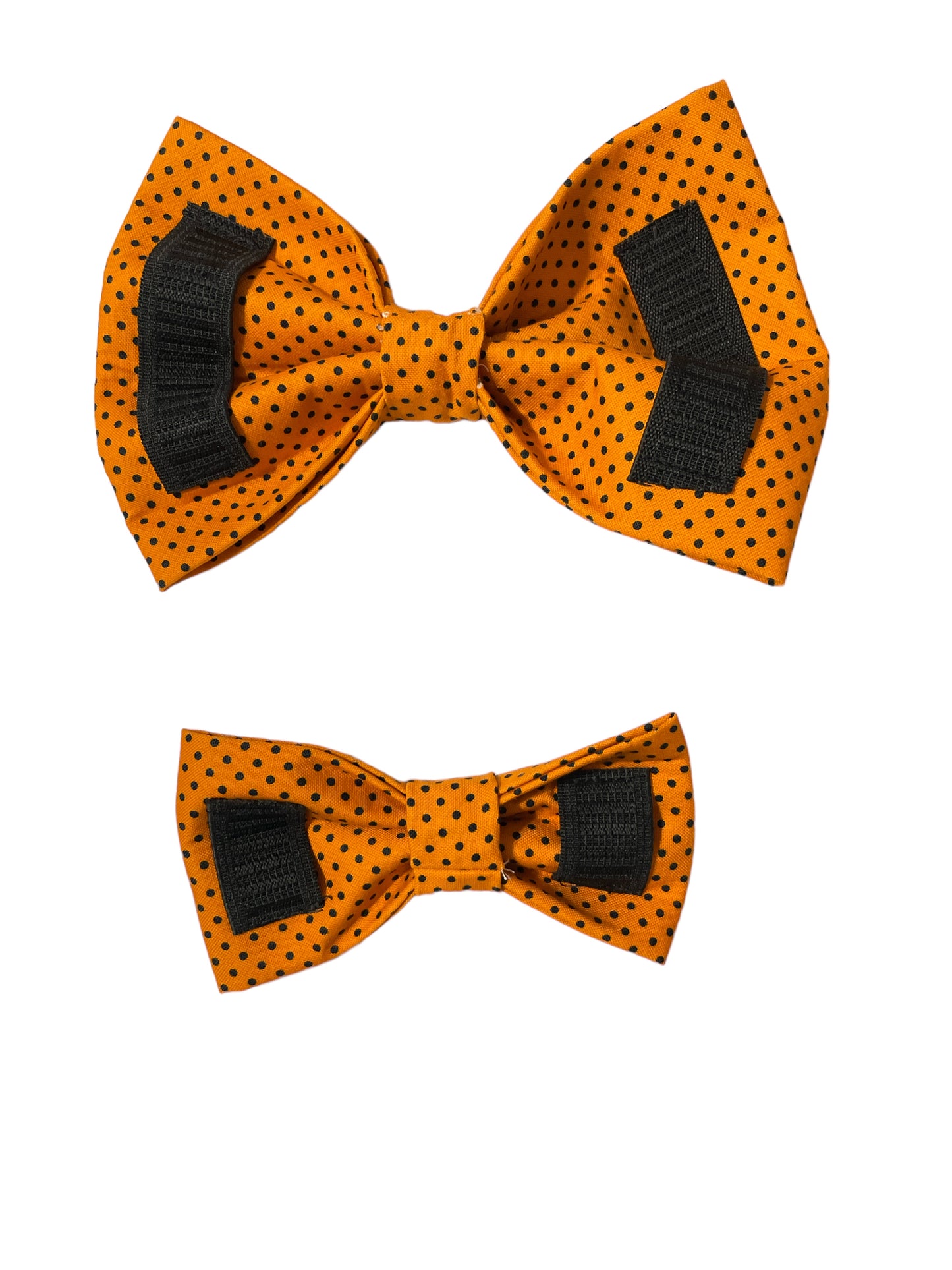 Orange with Black Polkadot Bow Tie