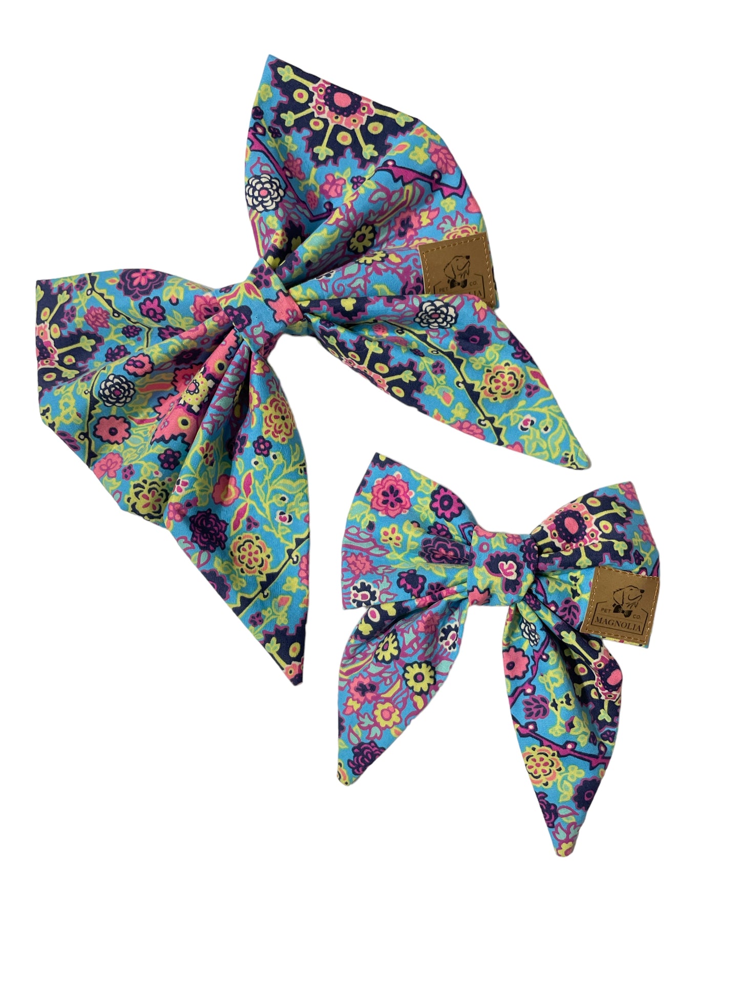 Pastel Printed Dog Bow