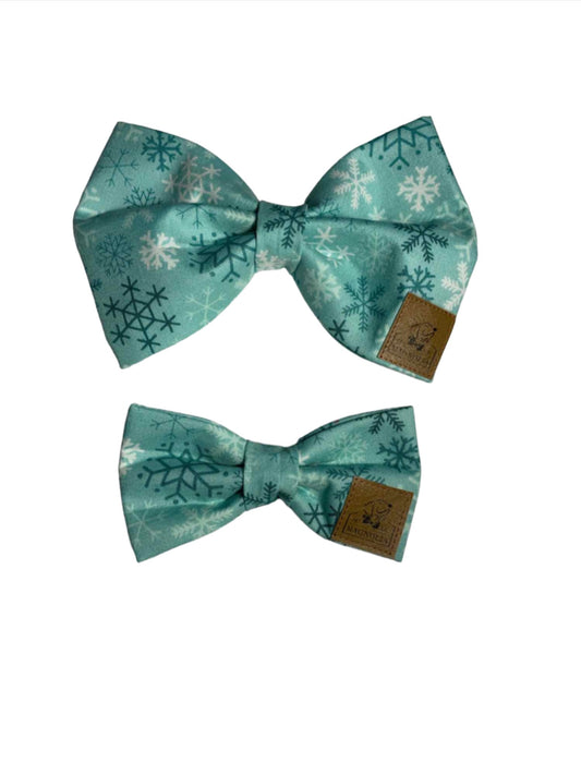 Blue Snowflakes Bow Tie