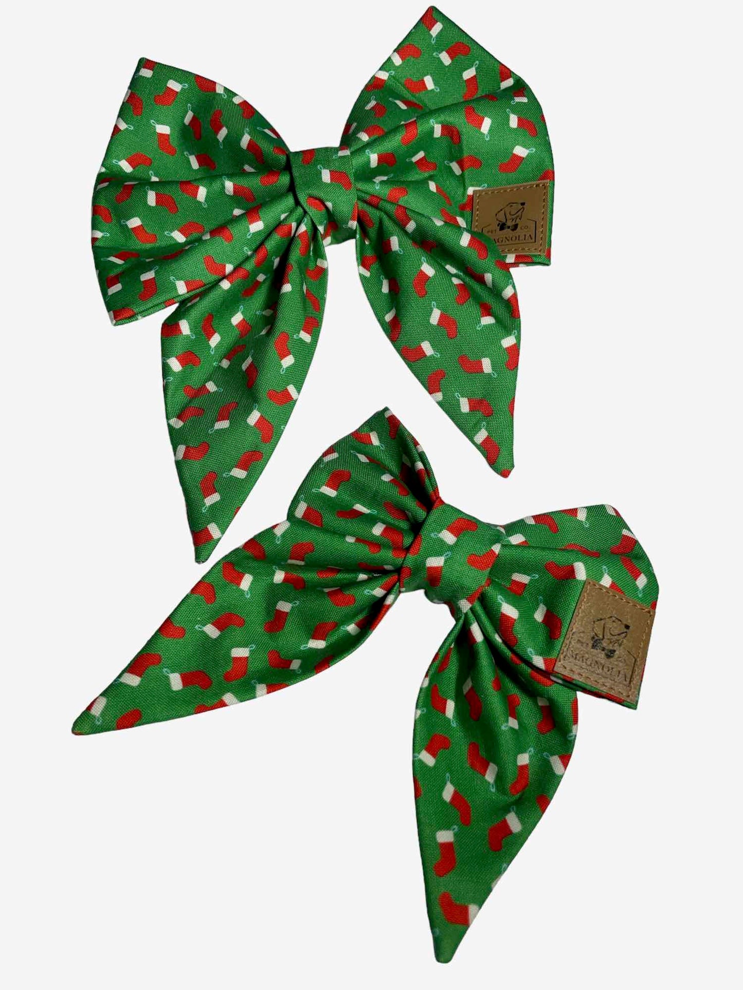 Stockings on Green Bow