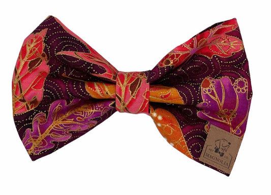Fall Bejeweled Dog Bow Tie