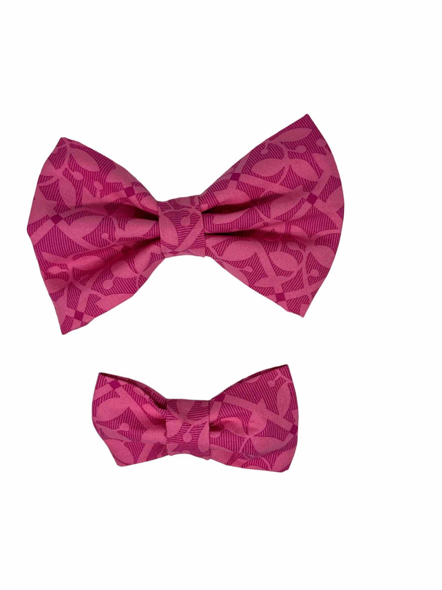 Garden Trellis Pink Dog Bow Tie
