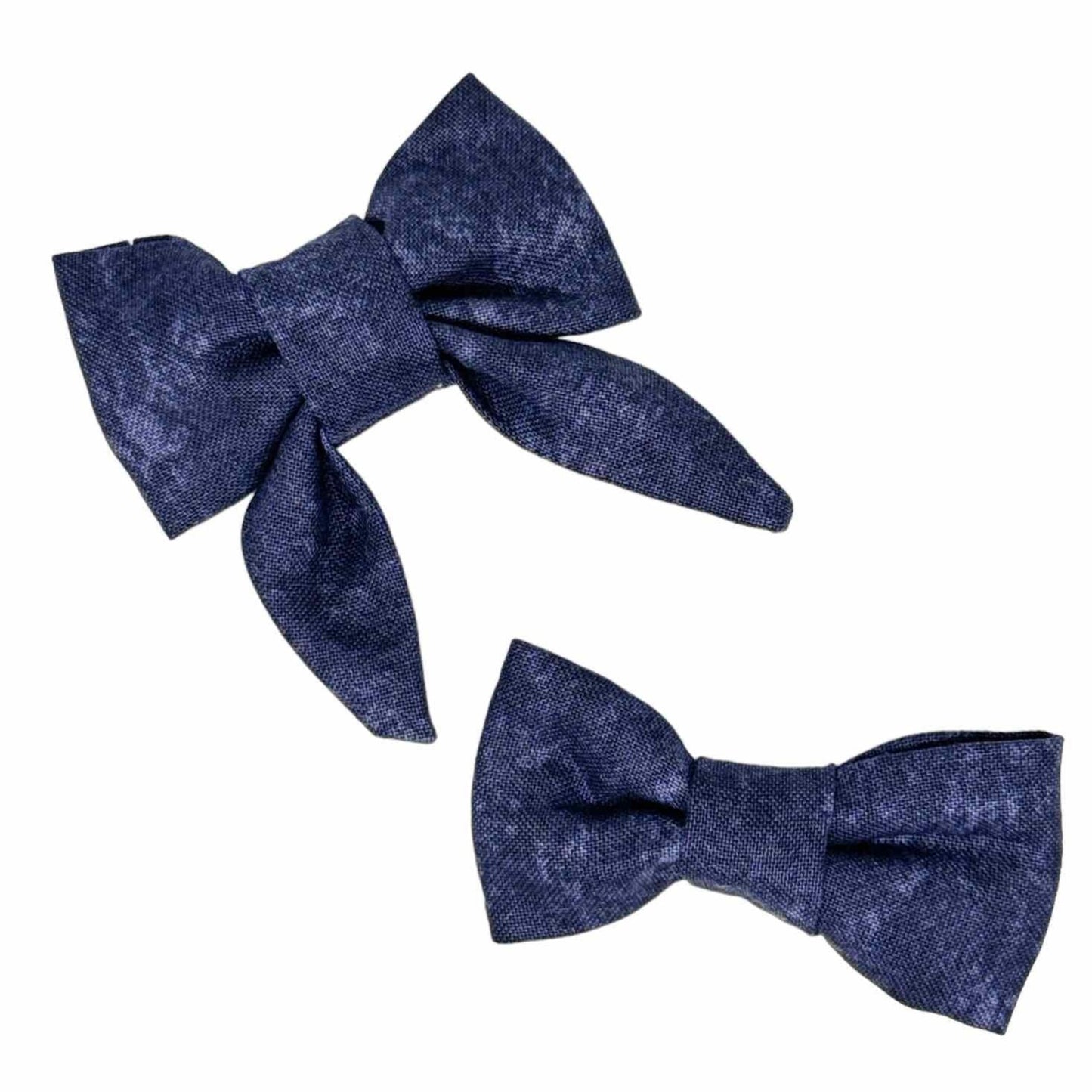 Indigo Blue Mini Dog Bow Tie