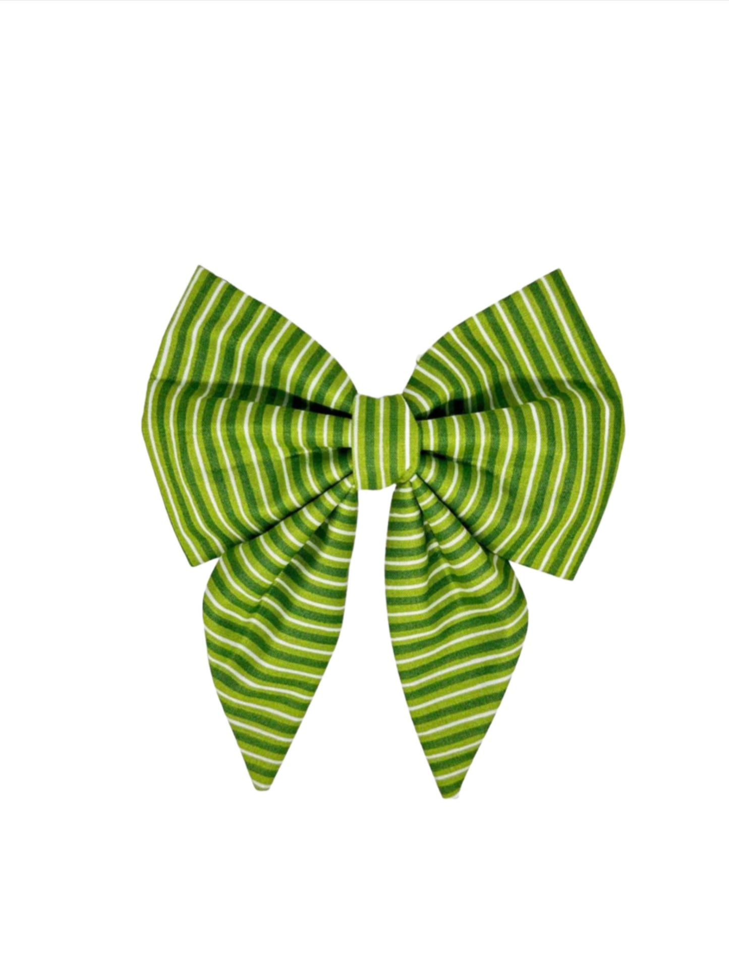 Lucky in Green Stripe Bow