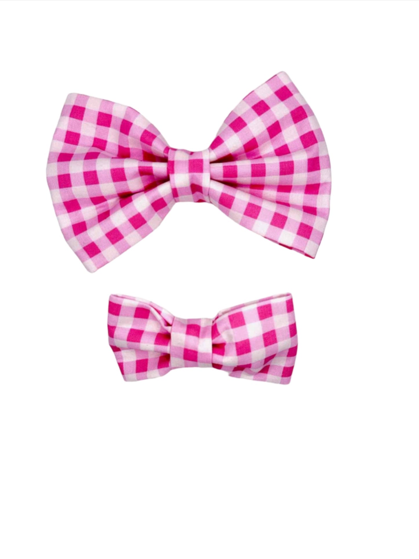 Pink Picnic Plaid Bow Tie