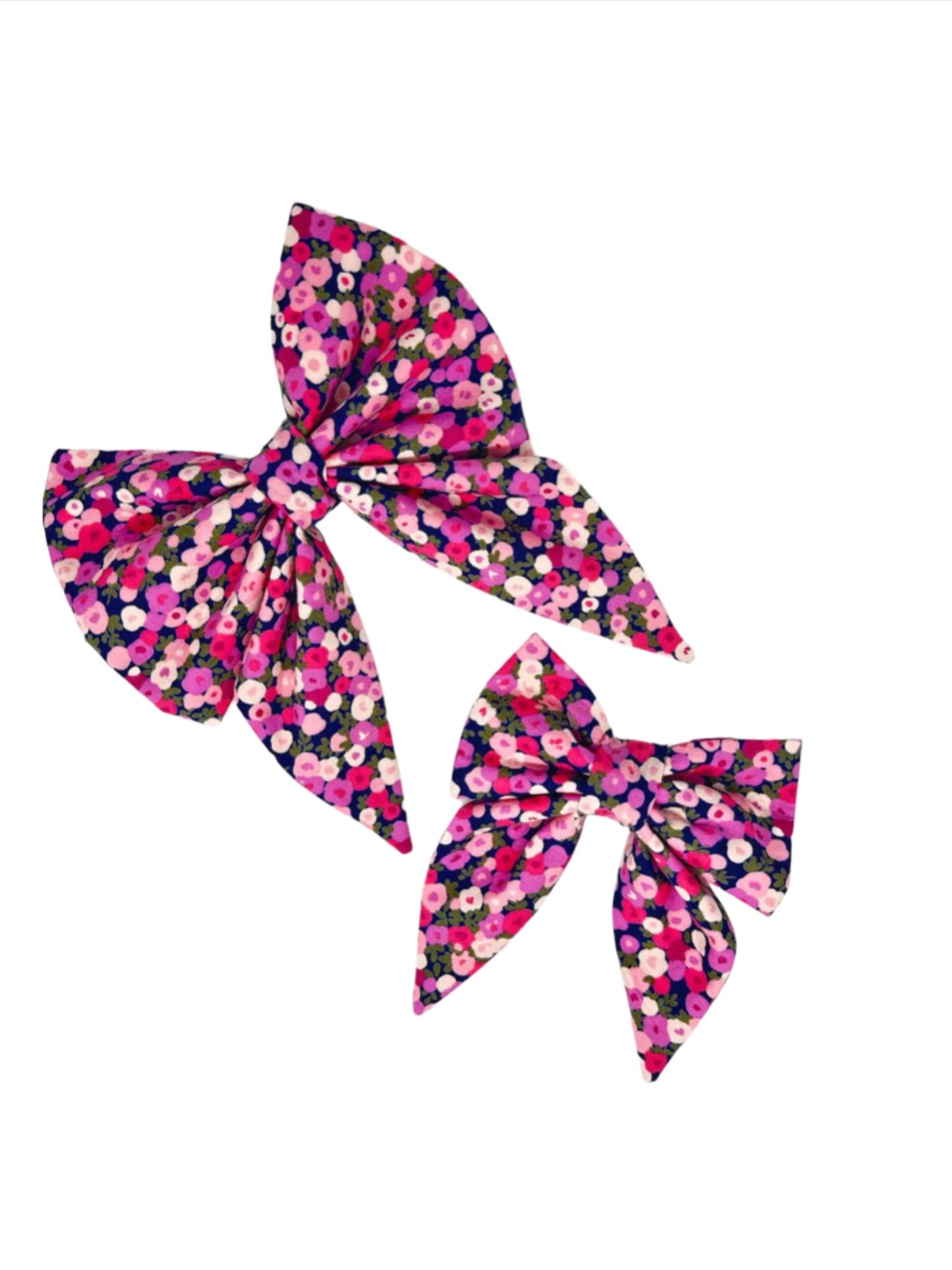 Pink Posies Forever Fuchsia Dog Bow