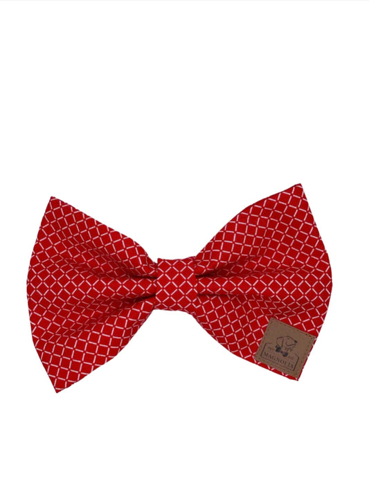 Red and White Classic Game Day Team Spirit Bow Tie
