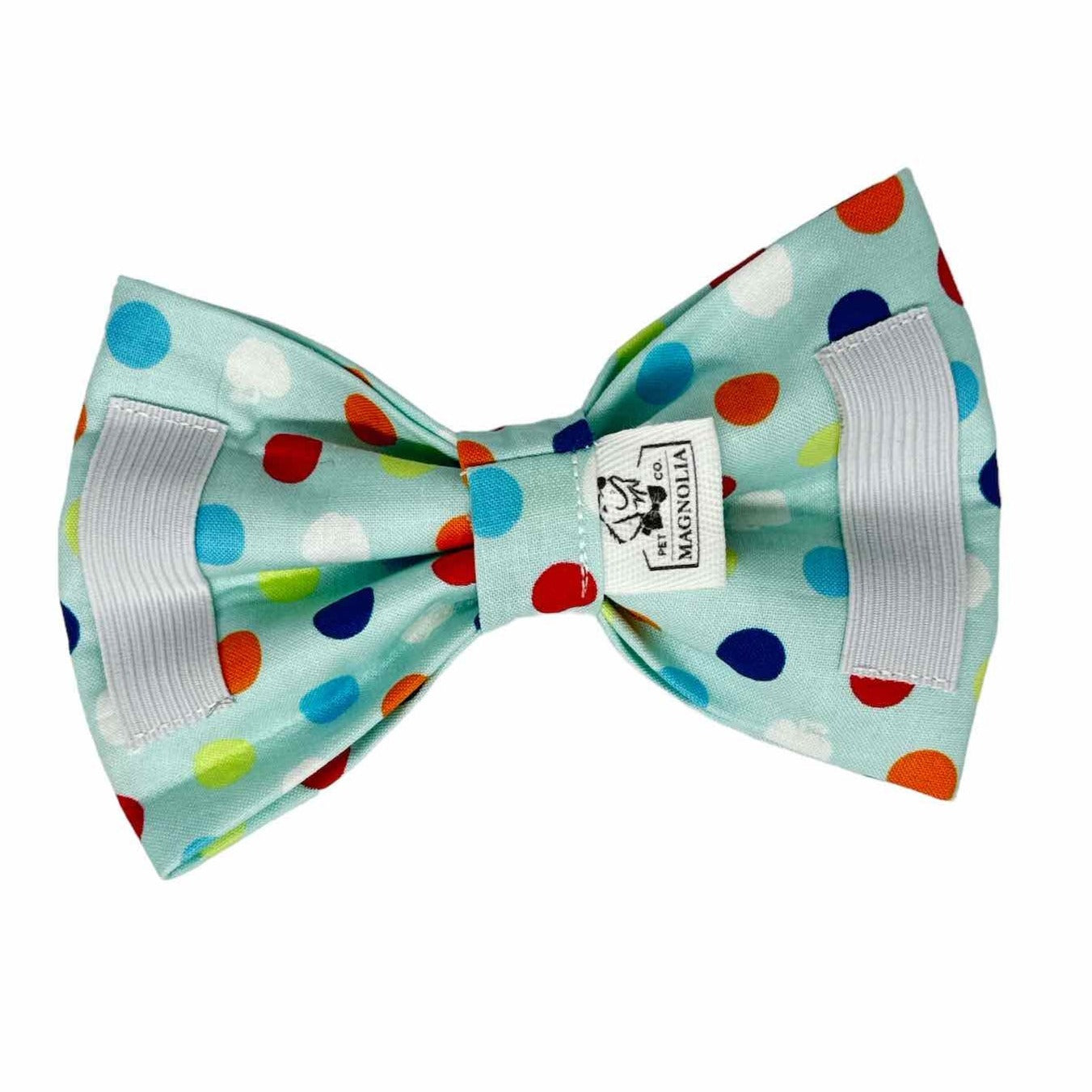 Retro Party Large Polka Dot Dog Bow Tie