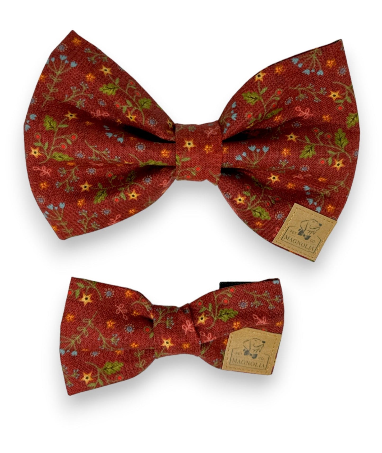 Rustic Wildflower Dog Bow Tie