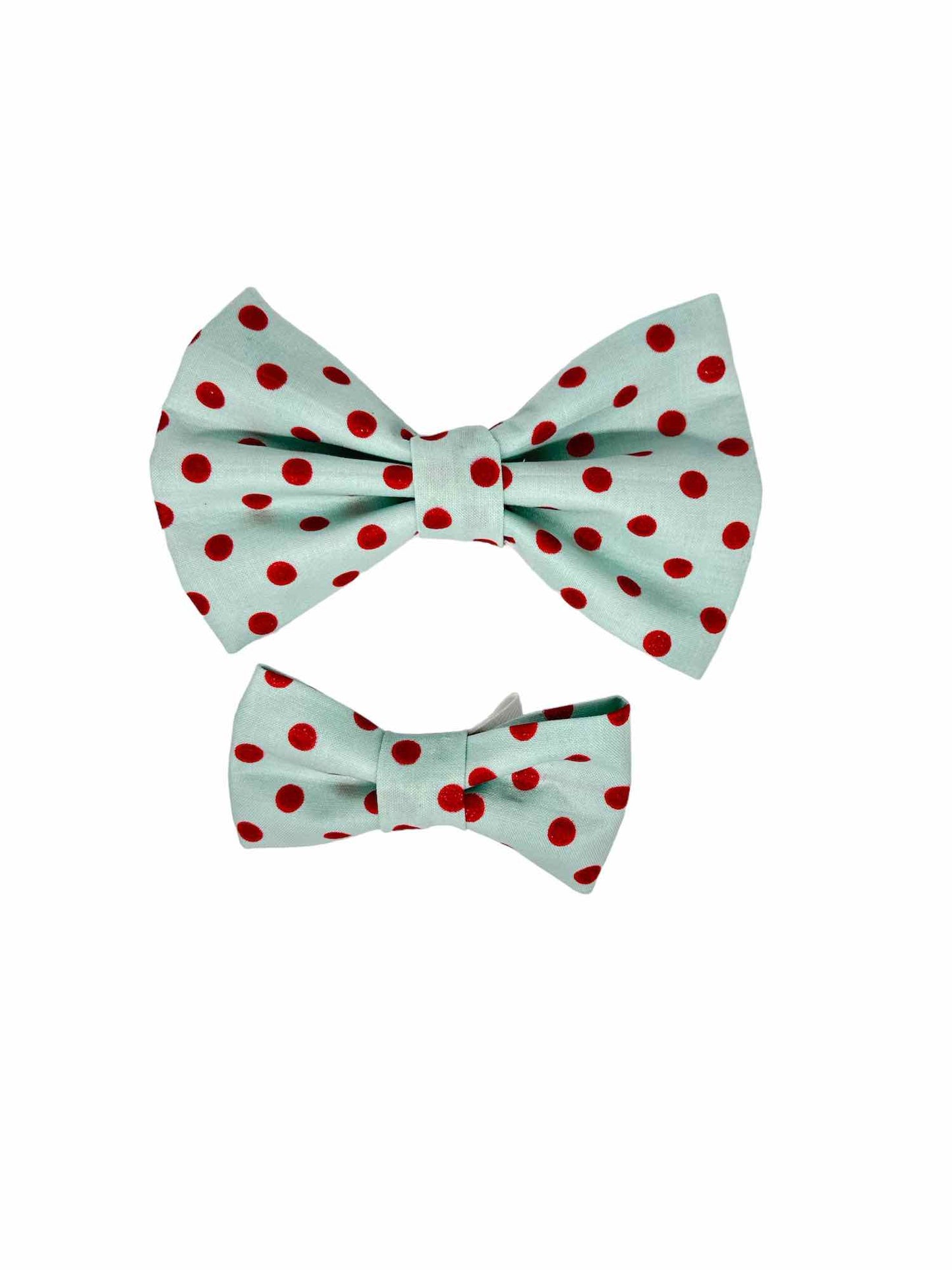 Sparkle Red Polka Dot Dog Bow Tie