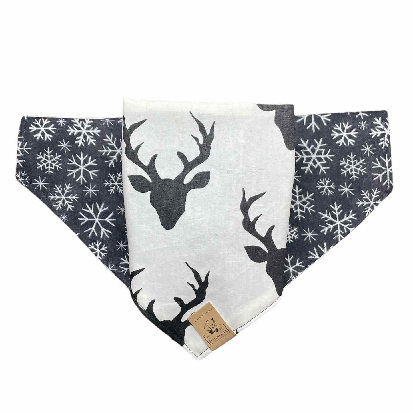 Antler and Snowflake Dog Bandana