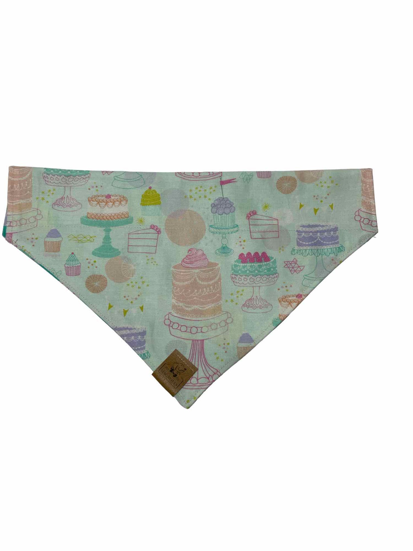 Green Birthday Cake & Party Hat Bandana