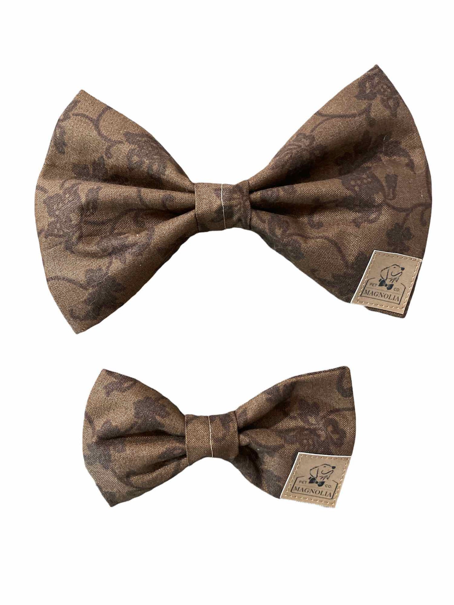 Brown Floral Bow Tie