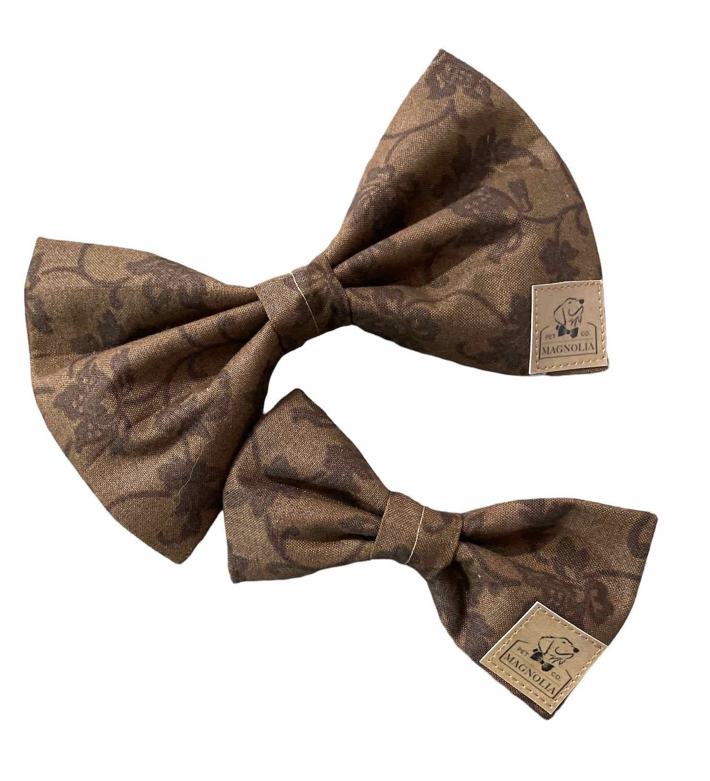Brown Floral Bow Tie