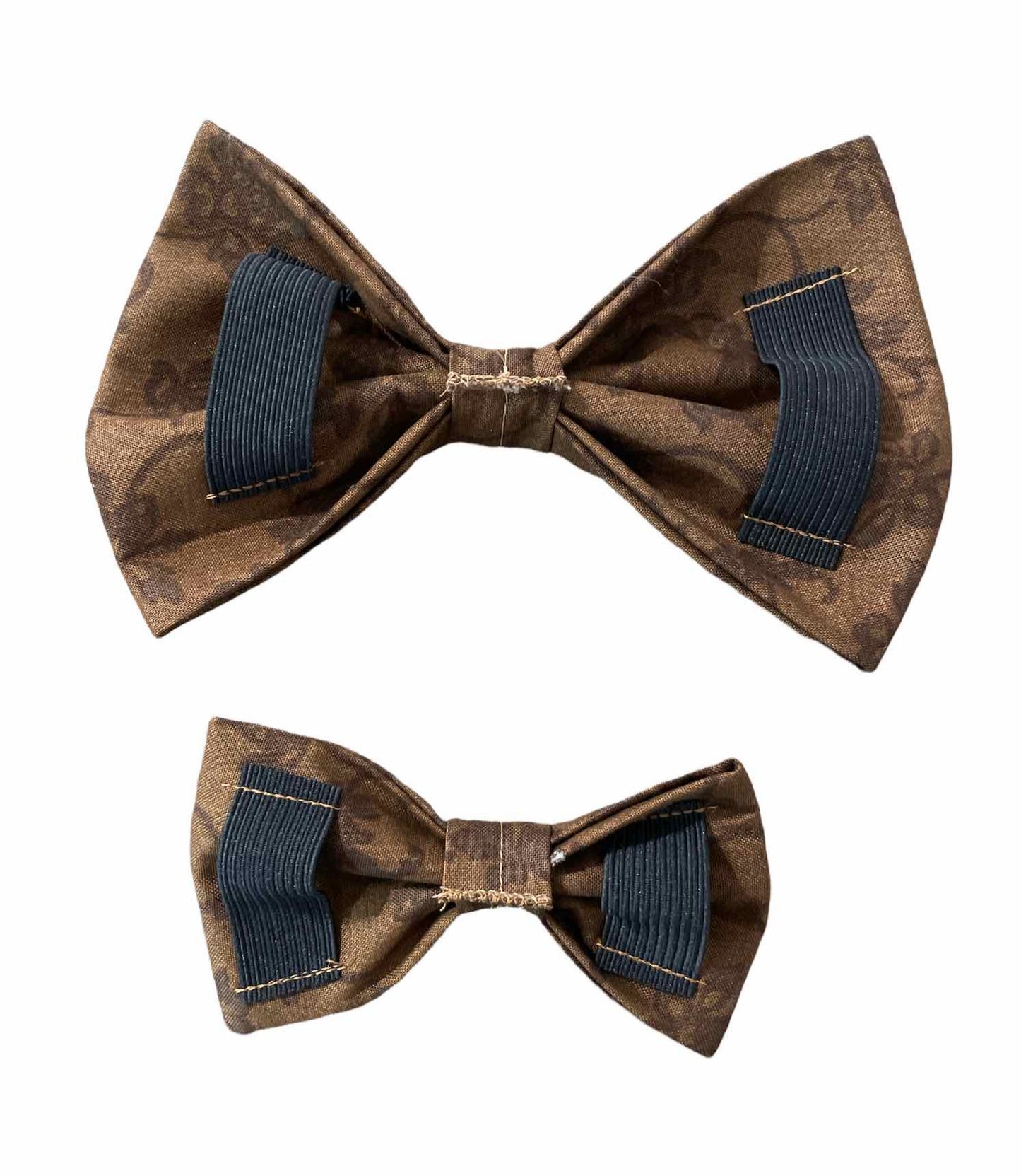 Brown Floral Bow Tie
