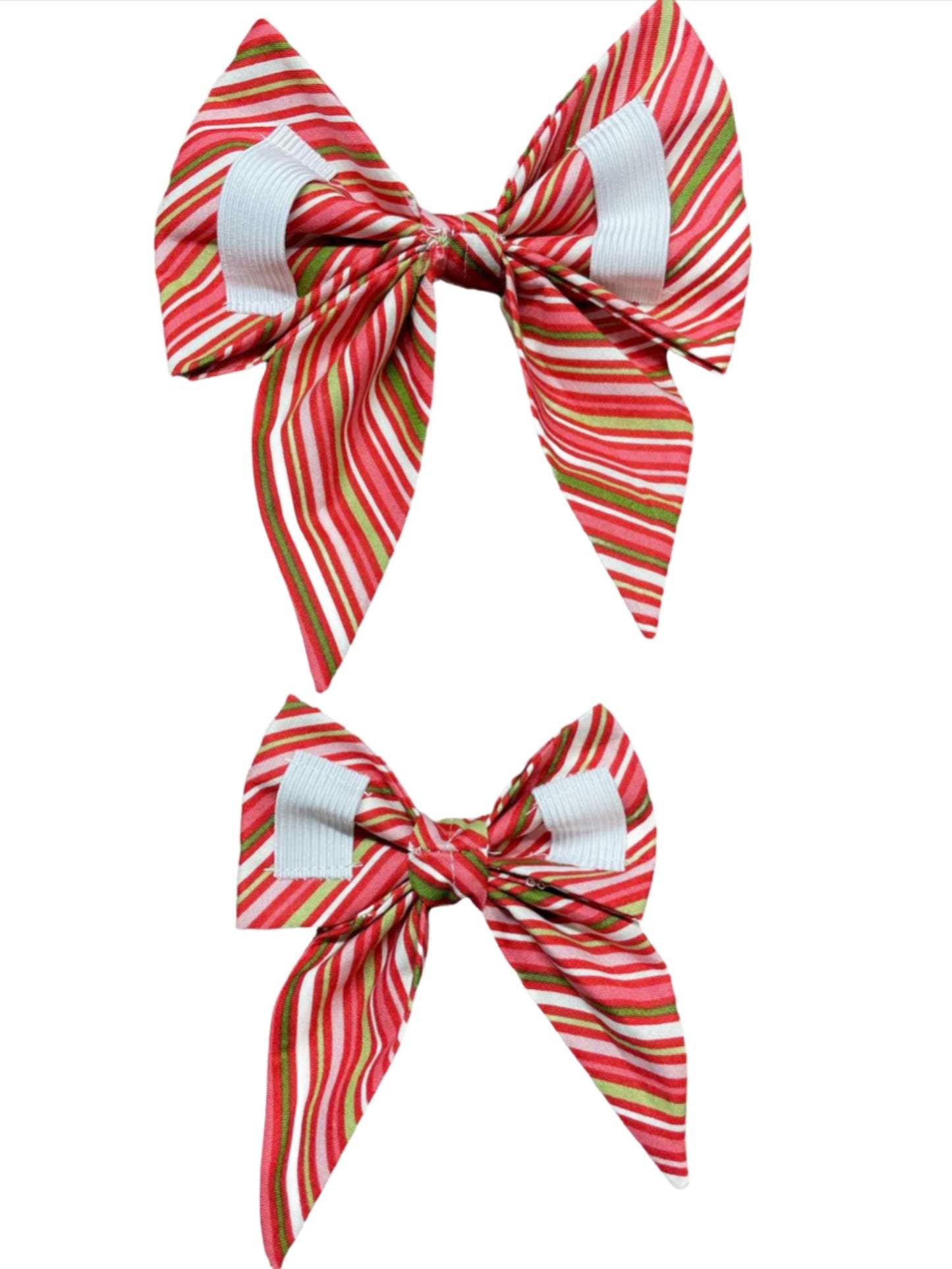 Candy Cane Pink Lane Dog Bow