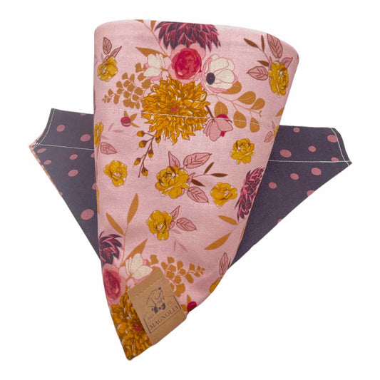 Dusty Rose Floral Dog Bandana