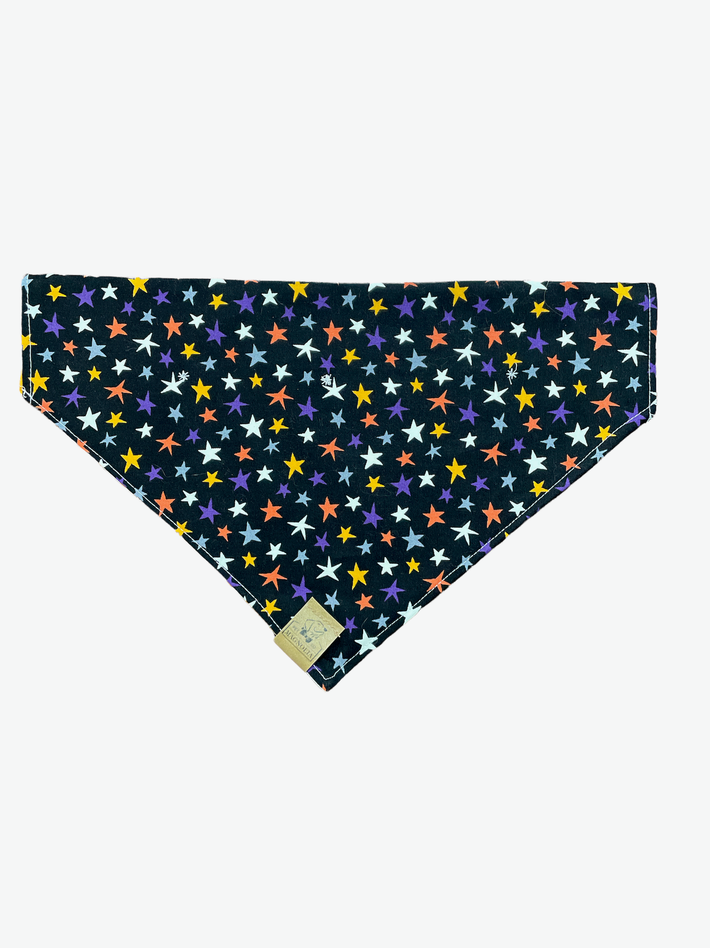 Ghosts on orange with stars (Glows in the Dark)Dog Bandana