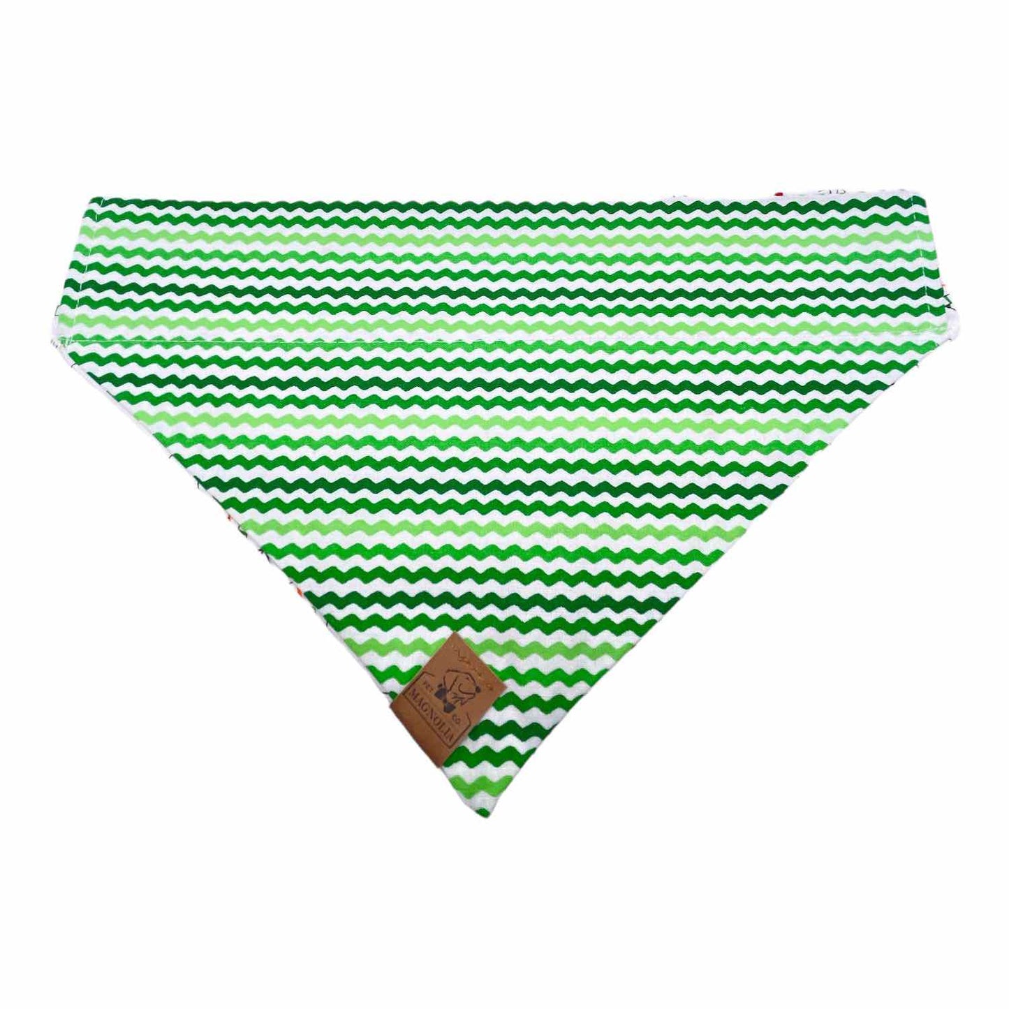 Snowman Green Chevron Bandana