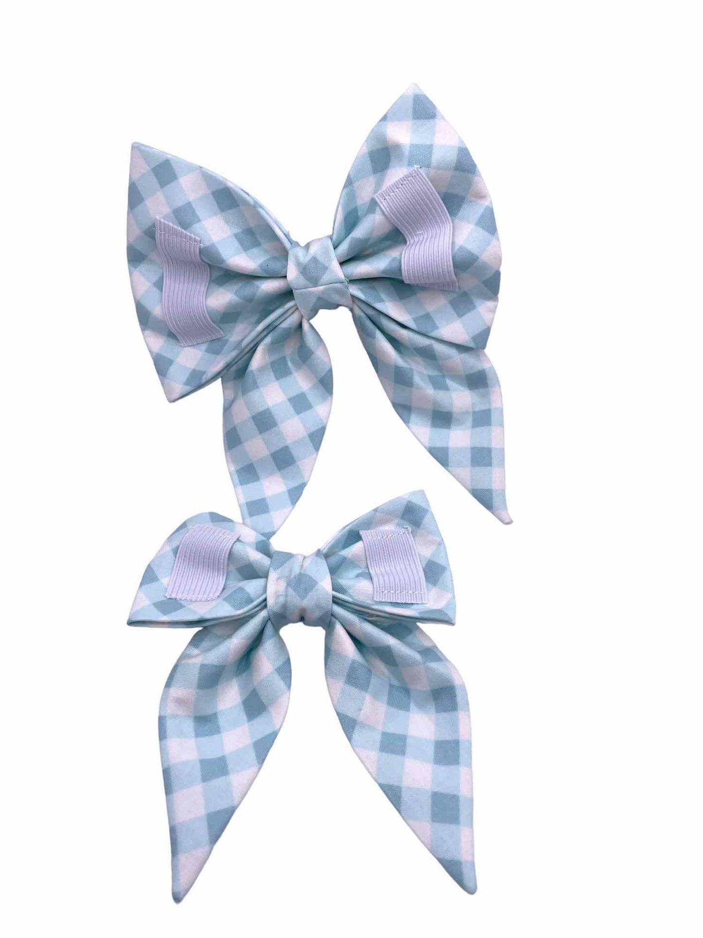 Light Blue Gingham Bow