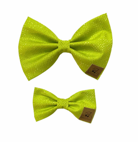 Lime Green Dog Bow Tie