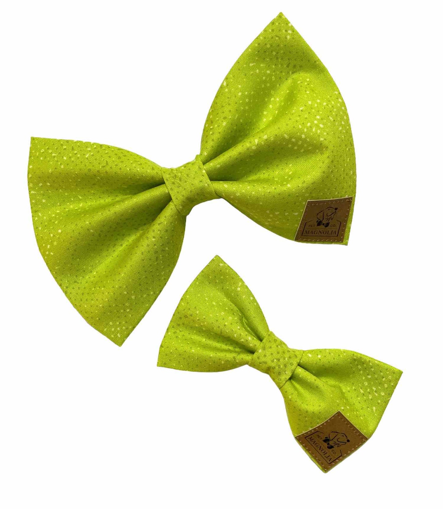 Pixel Perfect Lime Green Dog Bow Tie