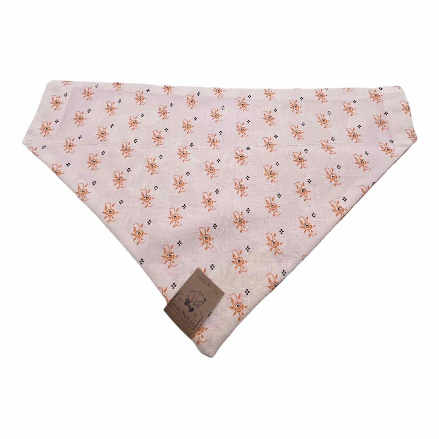 Orange Floral Dog Bandana