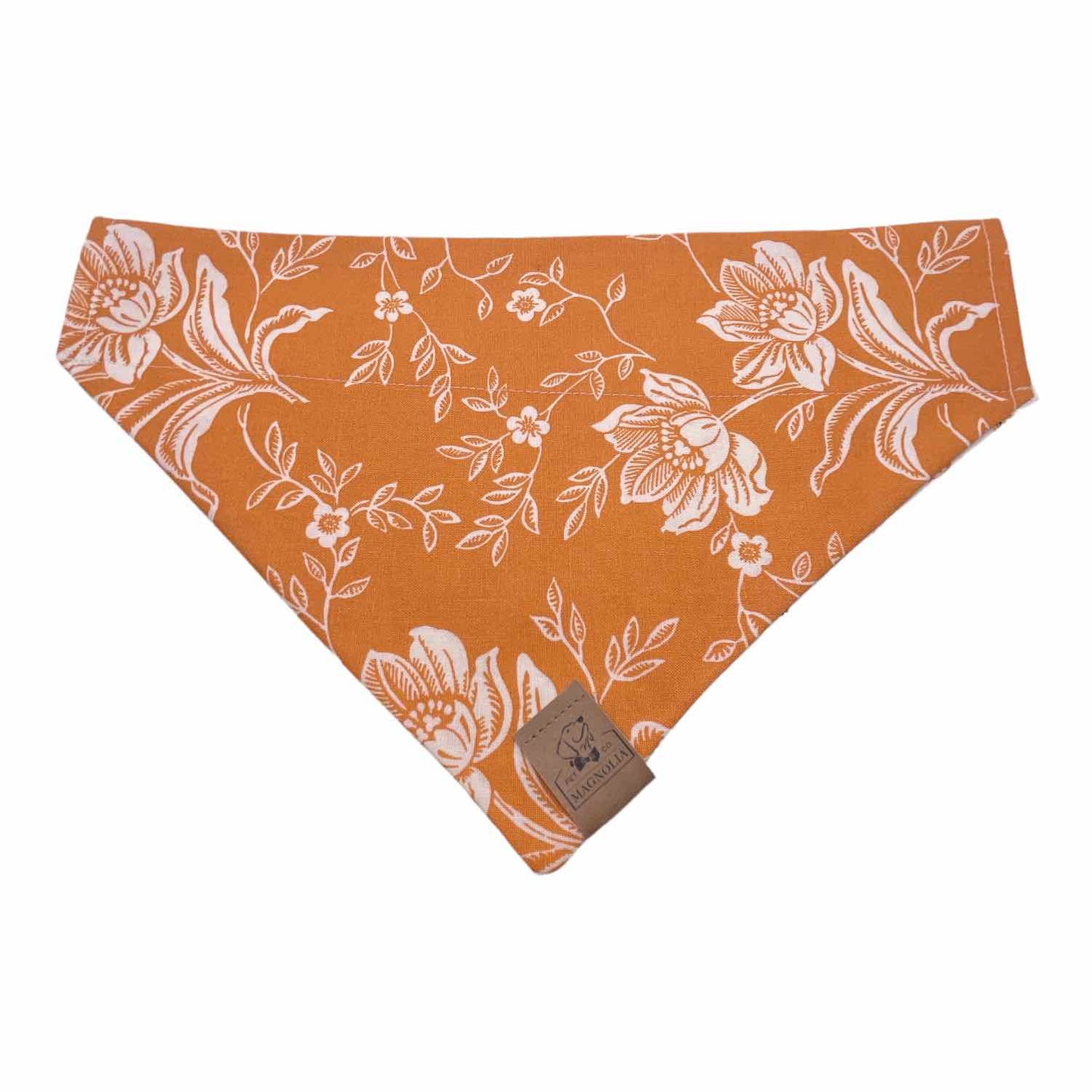 Orange Floral Dog Bandana