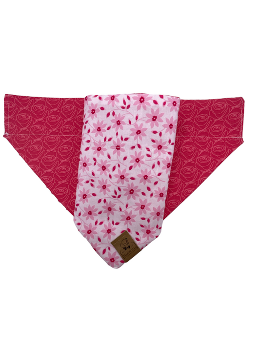 Pink Daisy Vine Dog Bandana