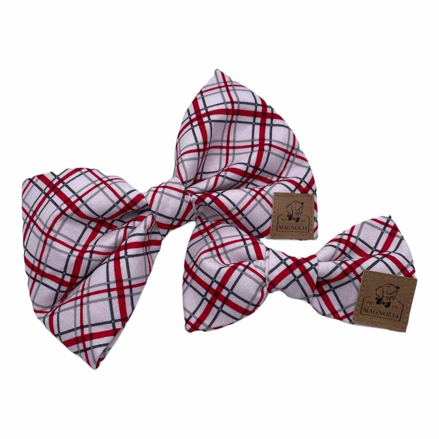 Red Plaid Bow Tie
