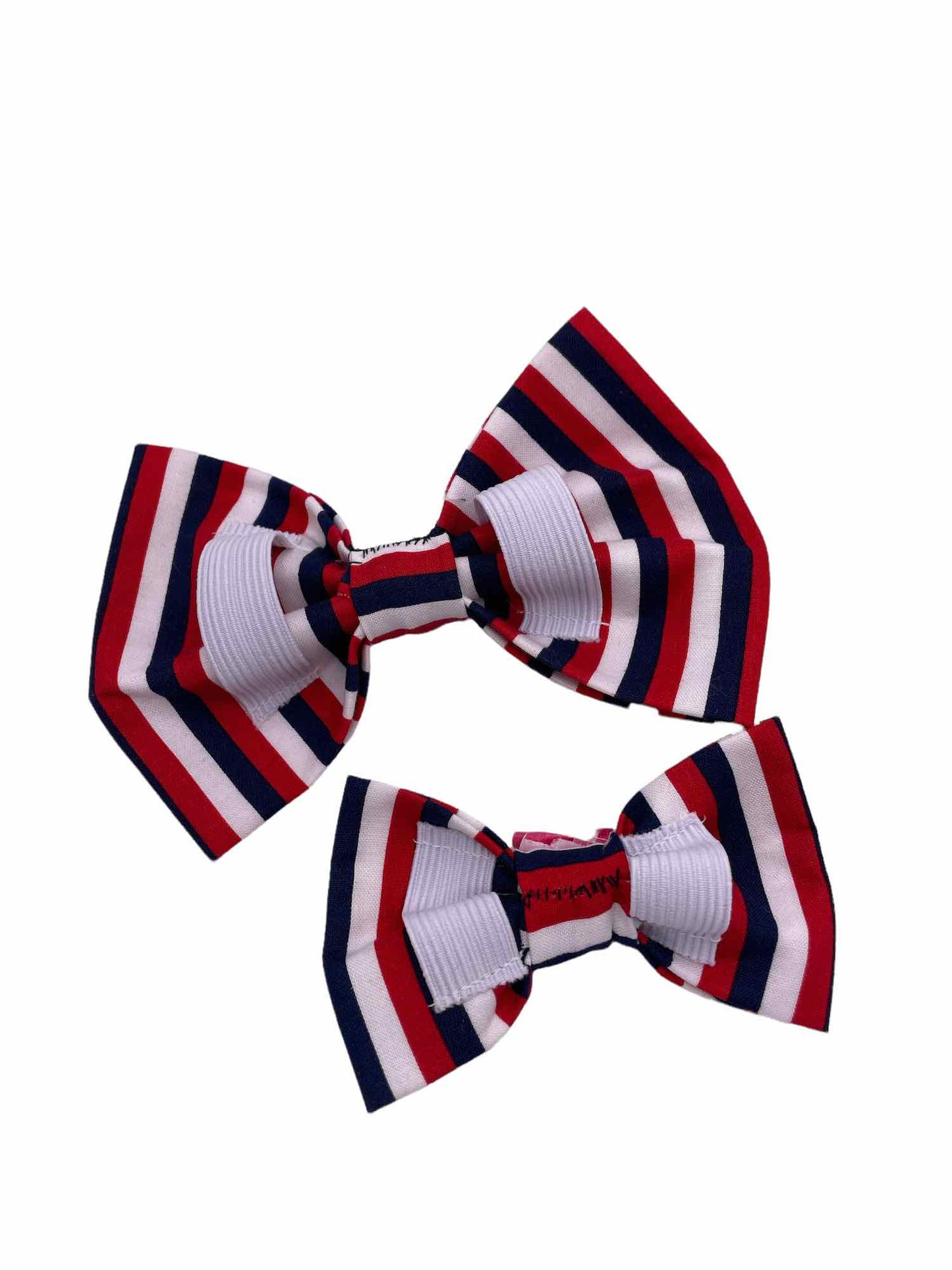Red White and Blue Dog Bow