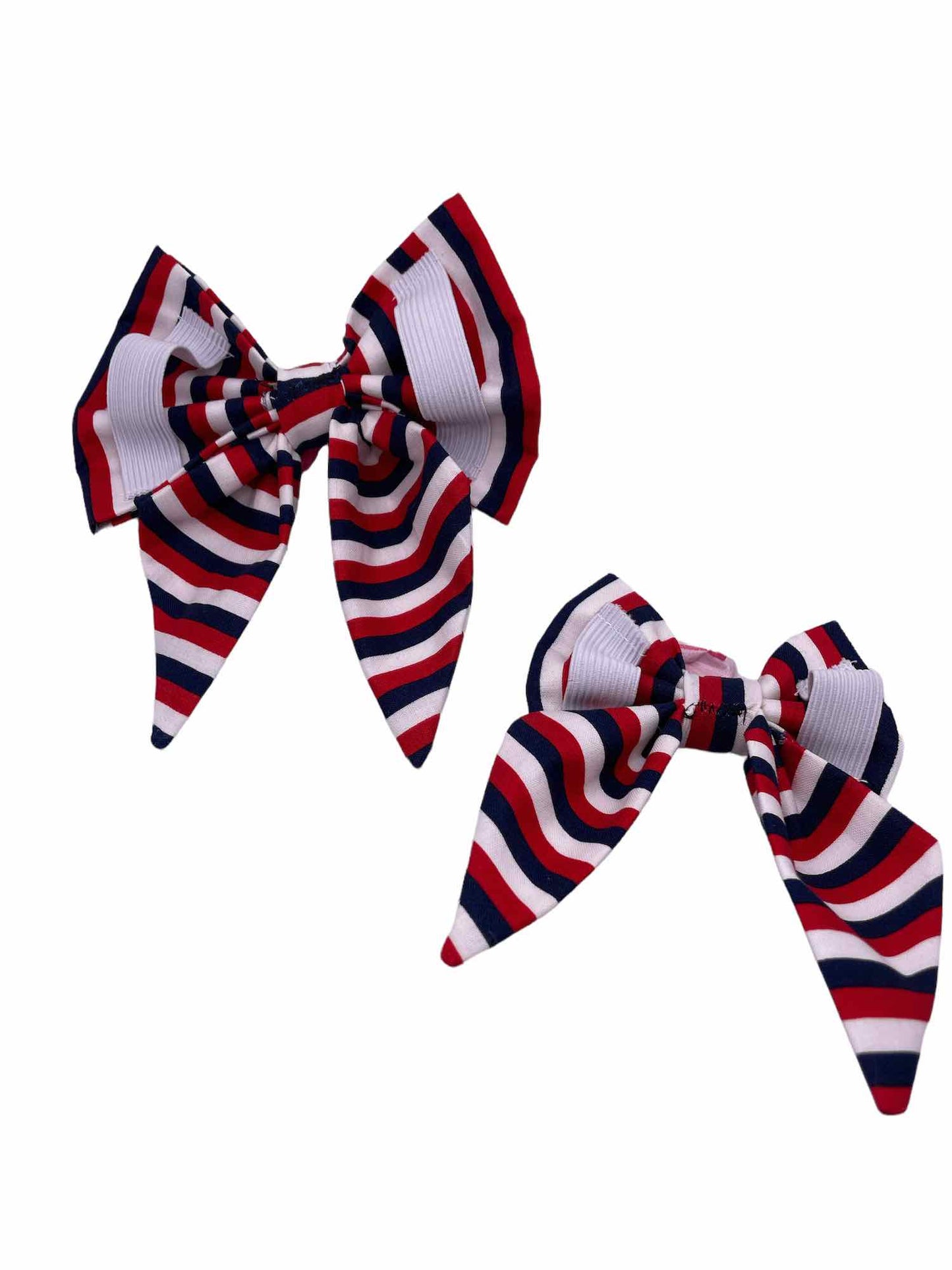 Red, White and Blue Dog Bow