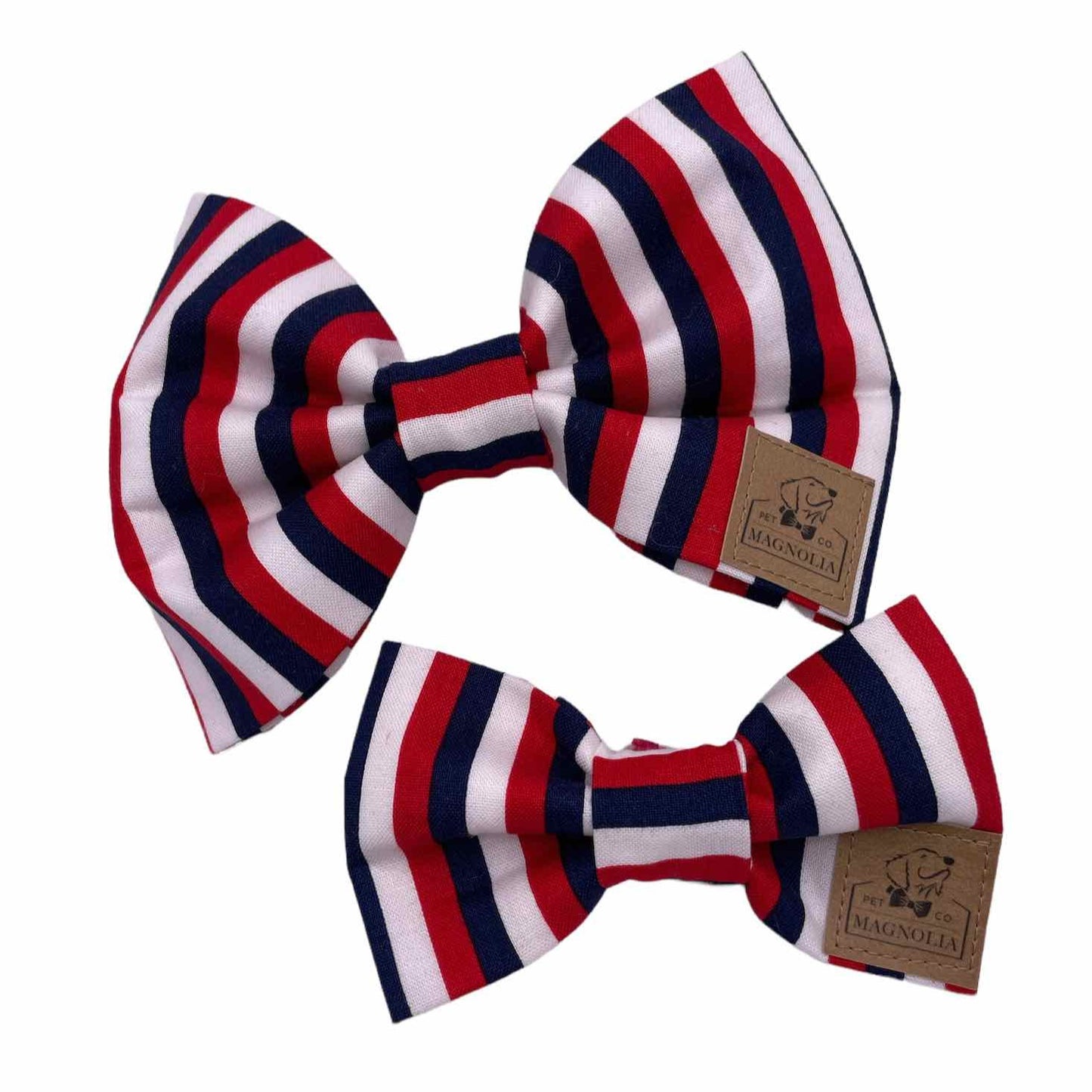 Red, White, and Blue Dog Bow Tie