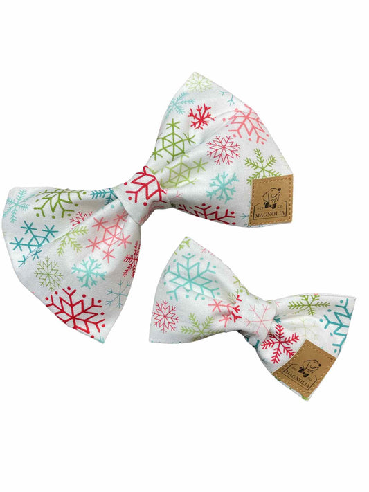 Snowflake Dog Bow Tie