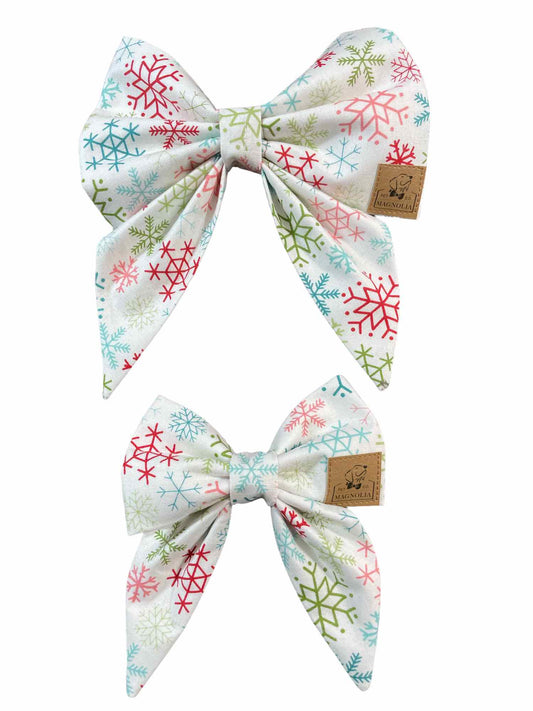 Winter Snowflakes Bow