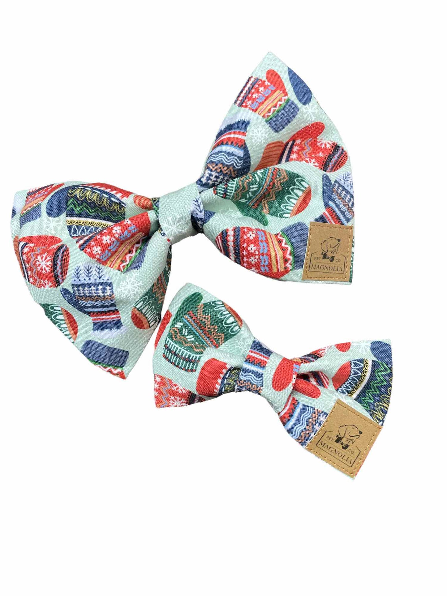 Winter Mittens Dog Bow Tie