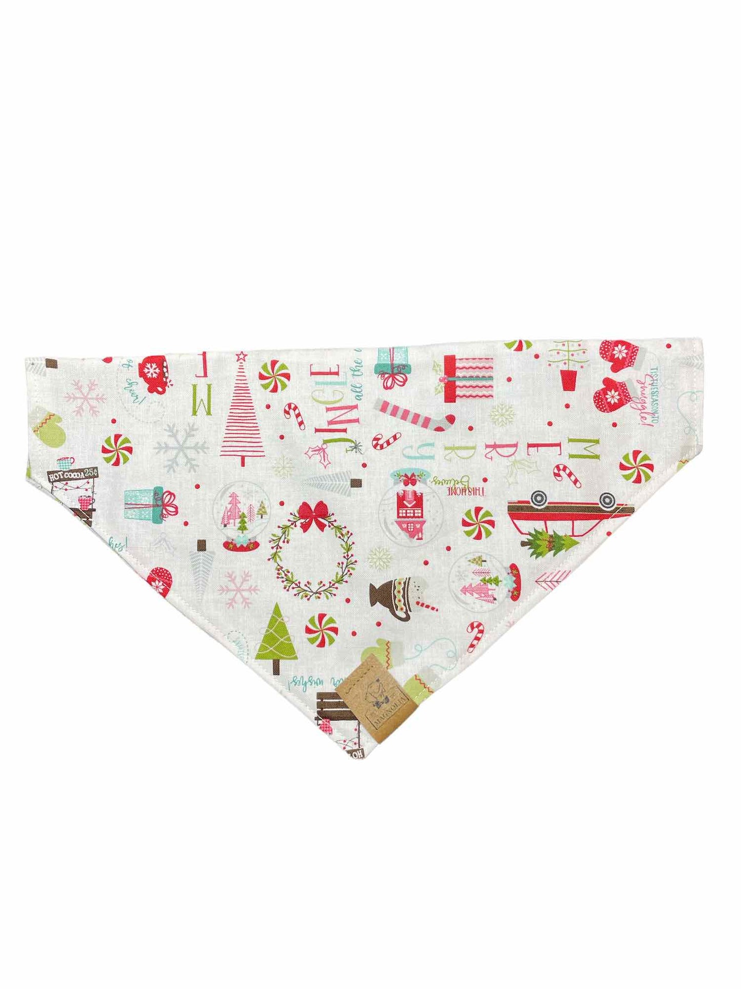 Winter Pink Holiday Dog Bandana